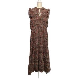 BB Dakota by Steve Madden Dress XXL Ditsy Floral Chiffon Ruffles Office Church